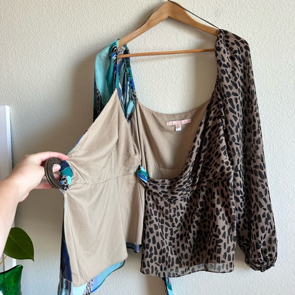 Anthropologie Hutch Mixed Print Wrap Top - Picture 6 of 16